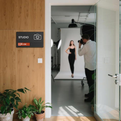 Studio Room Door Sign, Do Not Disturb Signs, In Use Available Office Slider - Image 7