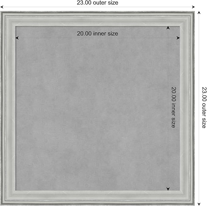 Amanti Art Silver Framed Magnetic Board 23x23 Medium Vision Board - Image 3