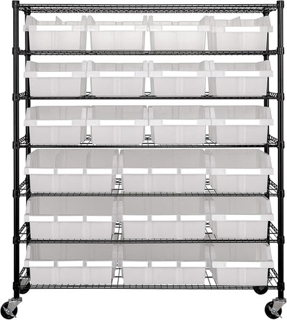 Seville Classics Heavy Duty NSF Bin Rack Solid Steel Wire Shelving Storage Unit - Image 7