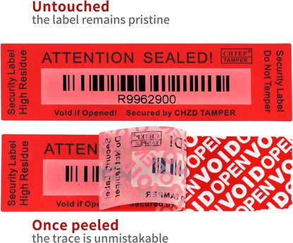 ChtepTamper 100 Pieces Total Transfer Tamper-Evident Stickers Security Labels - Image 3