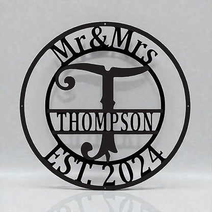 Custom Metal Signs | Personalized Monogram Name Sign | Outdoor Wall Art - Image 9