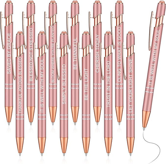 Zonon 12 Pcs Inspirational Pens Bulk Funny Ballpoint Pen by Zonon