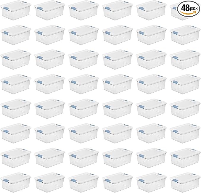 Sterilite 48-Pack Latching Box, Under Bed Storage Bins by Sterilite