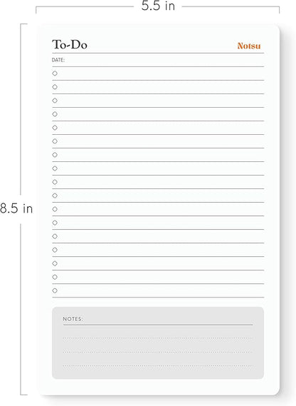 Notsu To Do List Notepad 2pk | Premium Thick Paper 120g | Daily Desk To Do List - Image 3