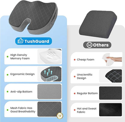 TushGuard Office/Car Seat Cushion, Non-Slip Sciatica & Back Coccyx Tailbone - Image 6