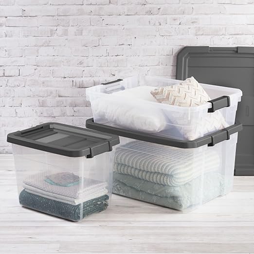 Sterilite 6-Pack Modular Stacker Box, Durable Clear Plastic Storage Bins - Image 7