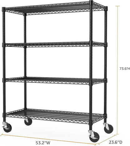 M MZG Industrial Metal 4 Tier Shelving - Image 3