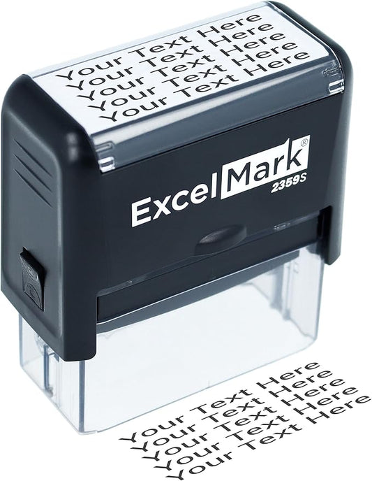 ExcelMark Custom Rubber Stamp – Clean & Easy Stamping – Personalized by ExcelMark