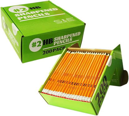 S & E TEACHER'S EDITION Woodcased #2 Pencils, Pre-sharpened, HB Lead Bulk Box by SETEACHERSEDITION