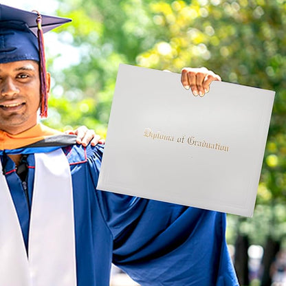 GraduationMall 11"x14" Imprinted Padded Diploma Cover Certificate Holder White - Image 6
