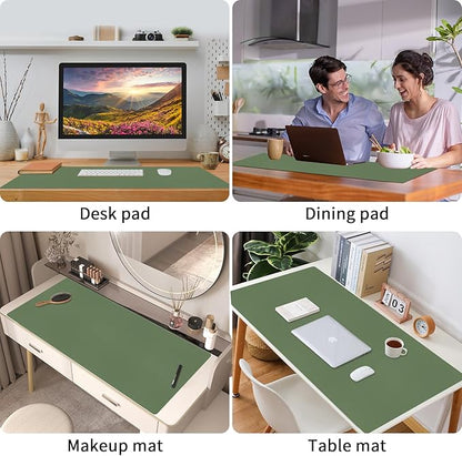 Bloss Olive Green Desk Mat 35.4" x 15.7", Desk Matt - Image 6
