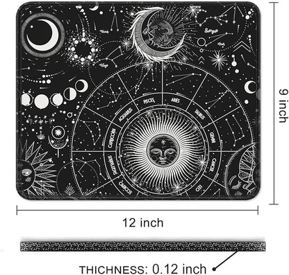 Auhoahsil Mouse Pad, 12 x 10 in Tarot Style Sun Moon Computer Mouse Pad - Image 7