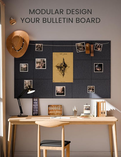 Fluxynara Large Felt Bulletin Board 36" x 24" Cork Board Alternative-6 Pack - Image 5