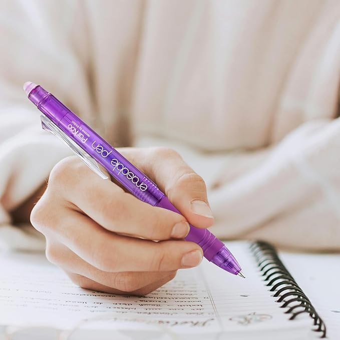 ParKoo Erasable Gel Pens, 15 Colors Retractable Erasable Pens Clicker, Fine - Image 8