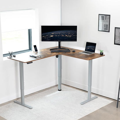 VIVO Electric Corner 63 x 55 inch L-Shaped Standing Desk, Memory Height - Image 8