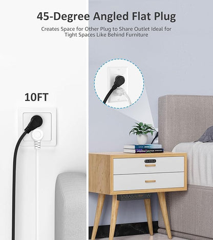 Under Desk Power Strip with 3M Adhesive, Removable Under Desktop Mount Plug - Image 6