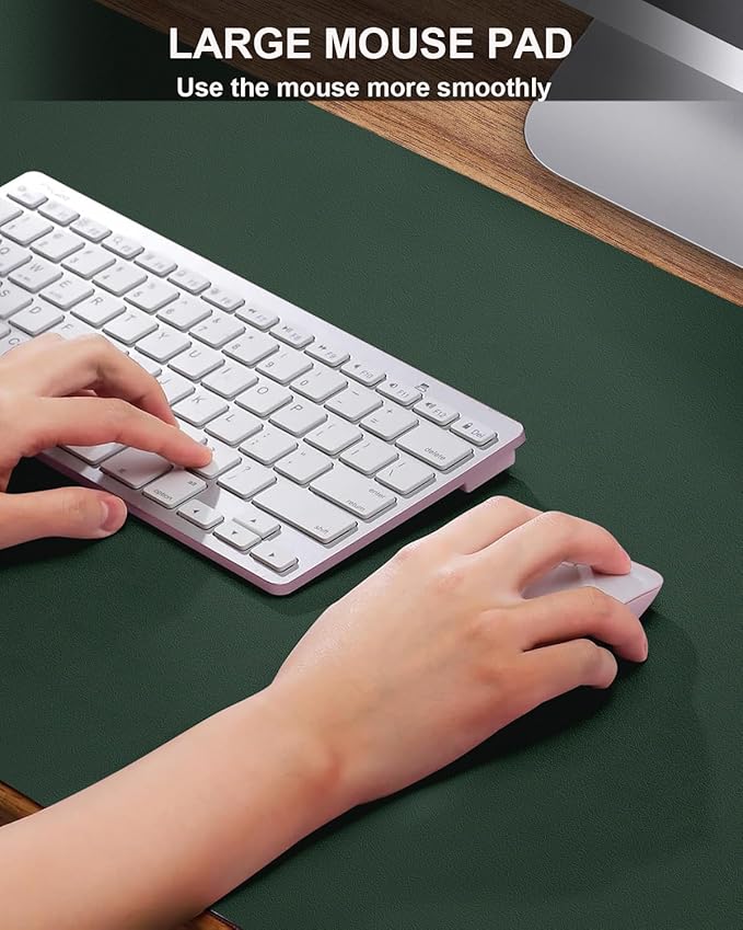 Leather Desk Protector, Non-Slip PU Laptop Mat, Waterproof Writing Pad - Image 3