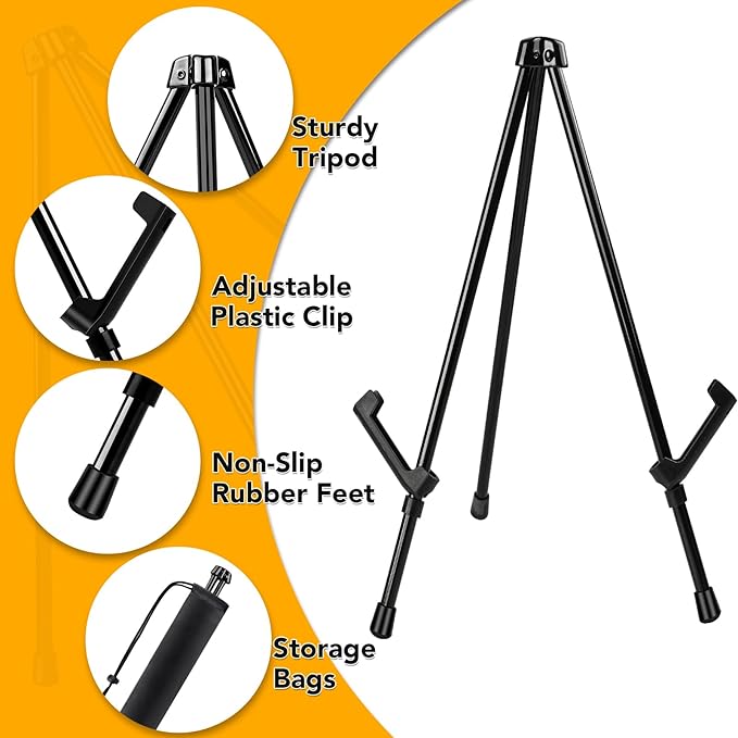 AROIC 12 Pack 14'' Tabletop Easels, Adjustable Portable Table Top Easel - Image 3