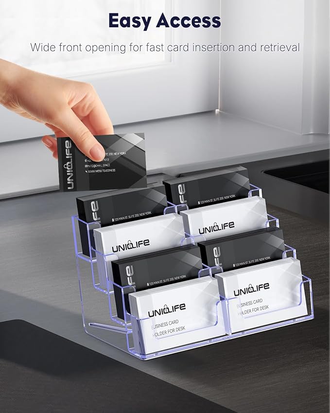 Uniclife Acrylic Business Card Holder - Image 3