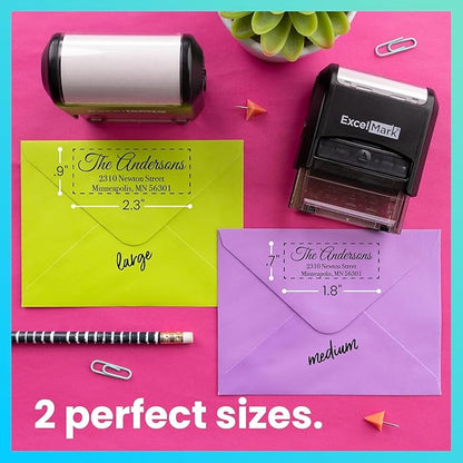ExcelMark Personalized Return Address Stamp – Custom Self Inking Rubber Stamp - Image 3