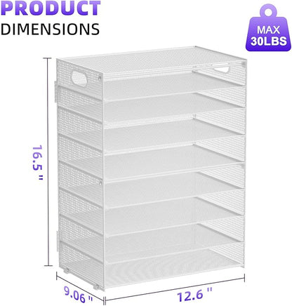 Marbrasse Paper Organizer Letter Tray, 9 Tier Mesh File Organizer - Image 5
