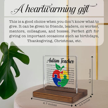 Autism Teacher Appreciation Gift, Special Education Teacher Thank You Sign - Image 4