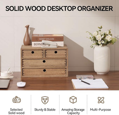 Kirigen Wood Desktop Storage Cabinet/Workspace Document Office necessity - Image 4