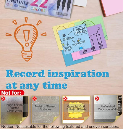 MyLifeUNIT Sticky Notes 3x3, Bulk Pack 54 Note Pads 5400 Sheets - Image 6