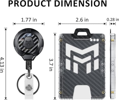 MNGARISTA Retractable Badge Holder, Heavy Duty Badge Reel Keychain - Image 6
