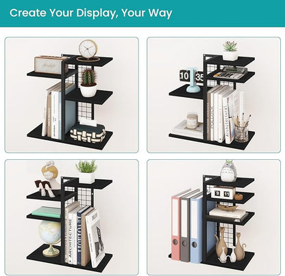 ELITEROO Desktop Bookshelf, 4 Tier Wood Desk Organizer Shelf, Tabletop Storage - Image 6