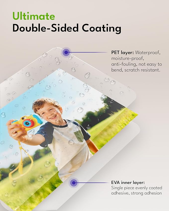 Uinkit 4mil Thicker Self-Adhesive Laminating Sheets, No Heat Needed - Image 7