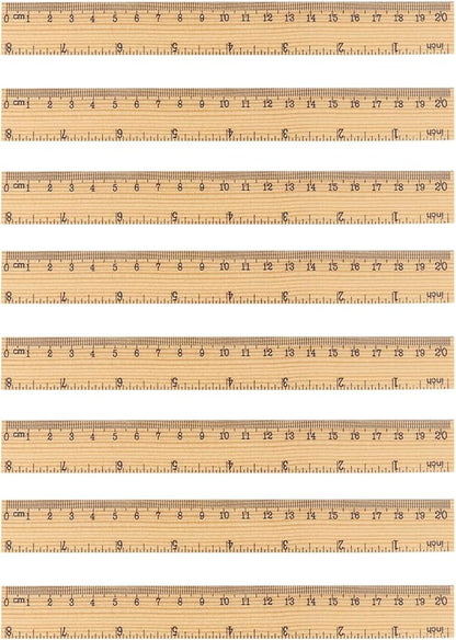 144 Packs Wooden Rulers, 8 Inch Double Sided Wood School Ruler - Image 2