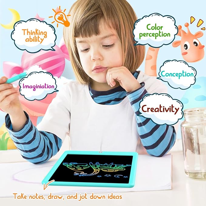 BUKEBU LCD Writing Tablet Doodle Board, 12.5 inch Colorful Drawing Pad - Image 5