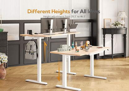 Claiks Standing Desk with Drawers, 55x24 Inch Electric Stand Up Adjustable - Image 2