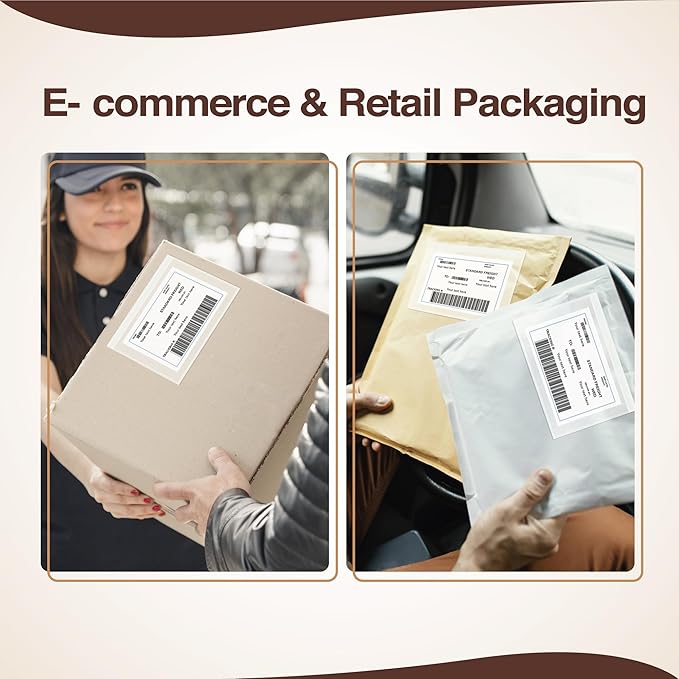 7x10 Shipping Label Sleeves 200 Pack- Strong Adhesive Back - Image 4