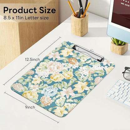 Luminzo Plastic Cute Clipboard Low-Profile Metal Clip, A4 Letter Size 9 x 12.5 - Image 2