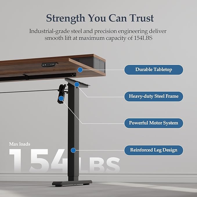 Klicelor 48 Inch Electric Standing Desk - Image 8