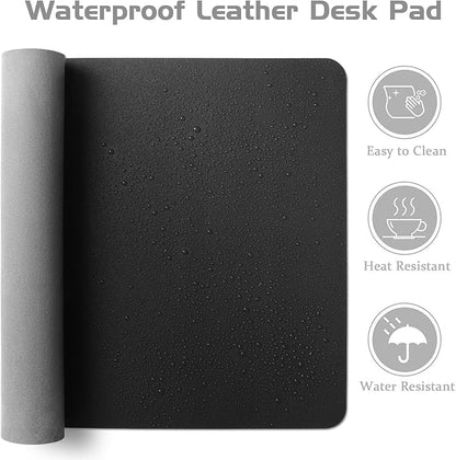 Aothia Leather Desk Pad Protector, Office Desk Mat, Large Mouse Pad, Laptop - Image 4