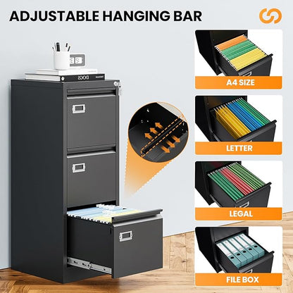 AFAIF 3 Drawer File Cabinet - Image 5