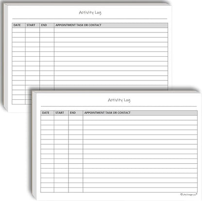 Activity Log Notepads Pad Planners to List a Task, Action or Contact. A by LifeCharge