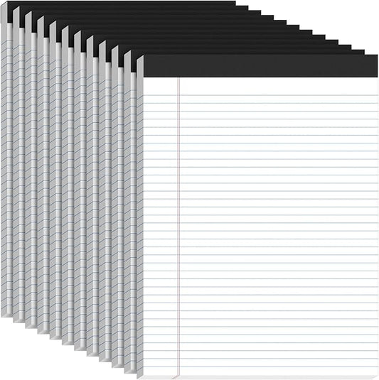 12 Pack White Legal Pads 8.5 x 11 College Ruled, 30 Sheets Per Note Pads 8.5 x by Aidunmis