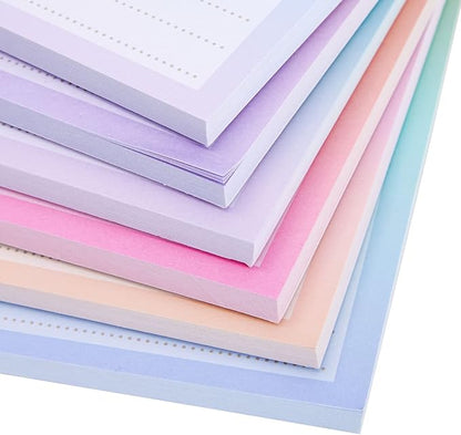 6 Pack Magnetic Notepads for Refrigerator, To Do Lists, 3.5x9 inch Pastel - Image 5