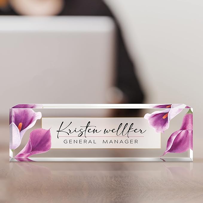 Personalized Name Plate for Desk Custom Acrylic Desk Name Plate Custom Employee - Image 5