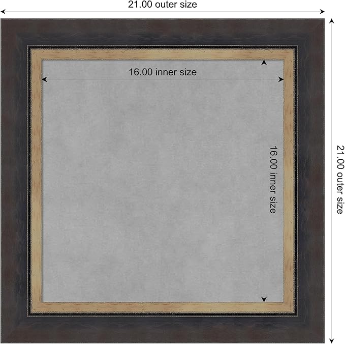 Amanti Art Black Framed Magnetic Board 21x21 Small Vision Board - Image 4