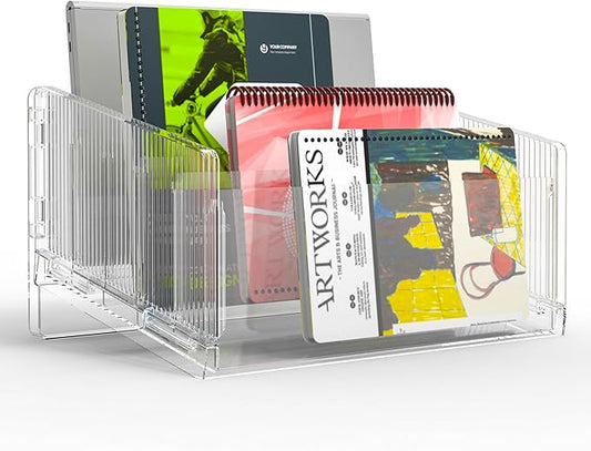 Cuukie File Sorter Organizer, 5 Sections Acrylic Letter Tray by Cuukie