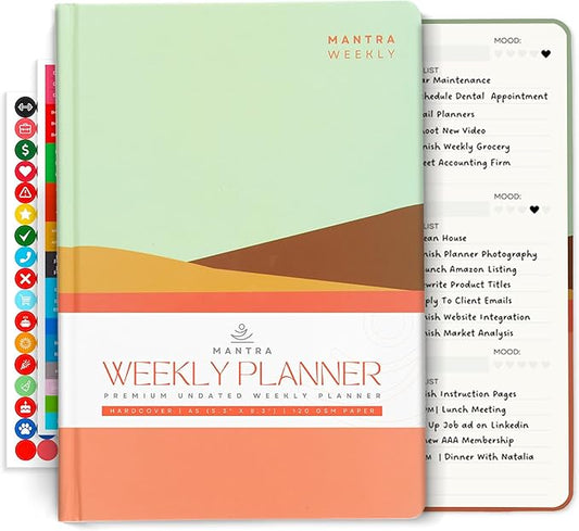 2026 Planner, Daily Journal & Gratitude Journal All-In-One by MantraPlanner