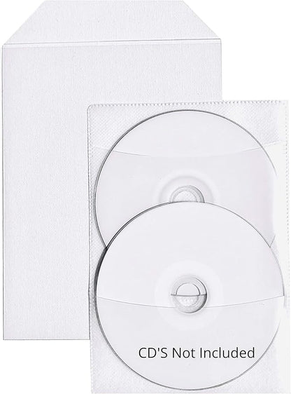 100 Clear CPP Movie Plastic Sleeves + 2 Disc Non-Woven Sleeves by StarTechDeals by Unknown