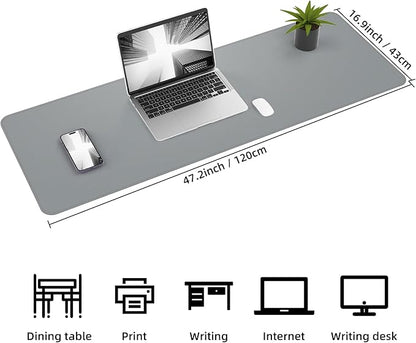 Leather Desk pad Protector, Mouse pad, Non-Slip Office Desk Mat, Waterproof - Image 3