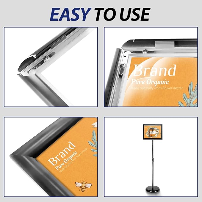 SENZHIYI Adjustable Poster Stand Holder 11x17 Inch, 360 Degree Rotation - Image 6