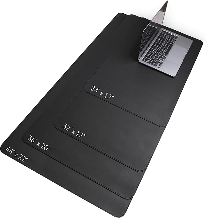 Vine Creations Leather Desk Mat Large 44" x 22", Desk Protector Mat, PU Leather - Image 3